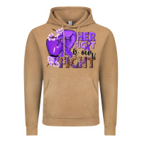 Vintage Camel Her fight is our fight purple ribbon Vintage Hoodie - NancyCooperArtShop