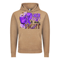 Her Fight Is Our Fight Purple Ribbon Vintage Hoodie | Teevron