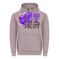 Vintage Zinc Her fight is our fight purple ribbon Vintage Hoodie - NancyCooperArtShop