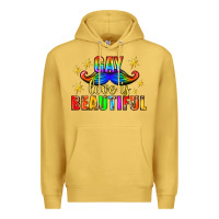 Antique Gold Gay Love Is Beautiful Pride Lgbtq Premium Hoodie - BundleAndBundleShop