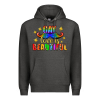 Charcoal Heather Gay Love Is Beautiful Pride Lgbtq Premium Hoodie - BundleAndBundleShop