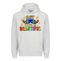 Dove Grey Gay Love Is Beautiful Pride Lgbtq Premium Hoodie - BundleAndBundleShop