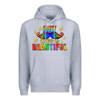 Heather Grey Gay Love Is Beautiful Pride Lgbtq Premium Hoodie - BundleAndBundleShop