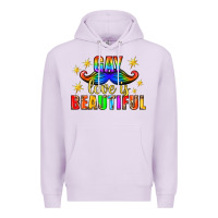 Lilac Gay Love Is Beautiful Pride Lgbtq Premium Hoodie - BundleAndBundleShop