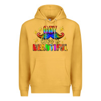 Mustard Gay Love Is Beautiful Pride Lgbtq Premium Hoodie - BundleAndBundleShop