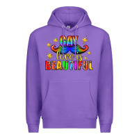 Purple Gay Love Is Beautiful Pride Lgbtq Premium Hoodie - BundleAndBundleShop