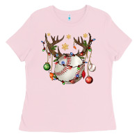 Baseball Horn Christmas Ladies Tee | Teevron
