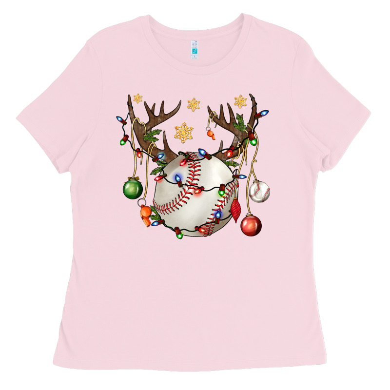 Baseball Horn Christmas Ladies Tee by BundleAndBundleShop | Teevron