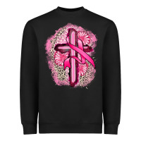 Black breast cancer cross Heavyweight Sweatshirt - FaDigitalArtStudio