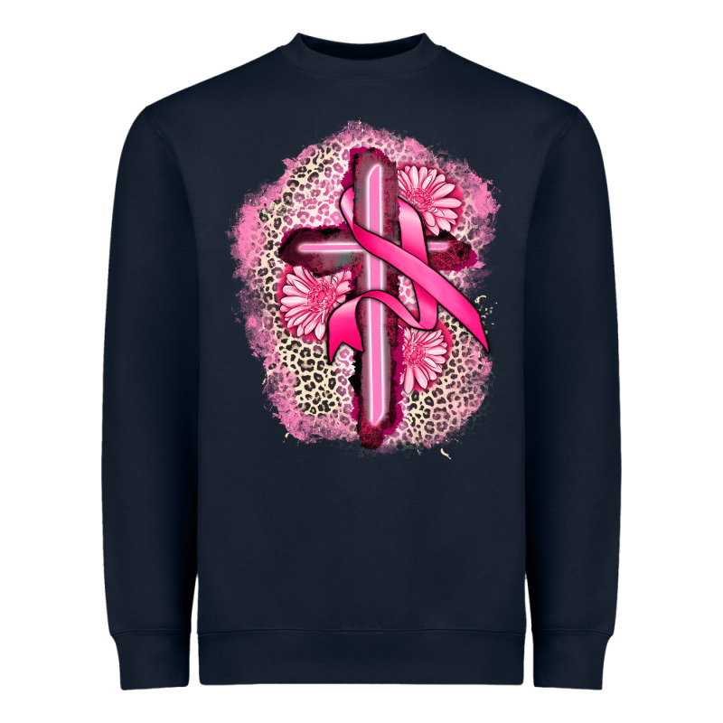 Breast Cancer Cross Heavyweight Sweatshirt by FaDigitalArtStudio | Teevron