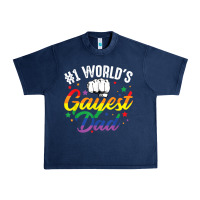 Navy 1 worlds gayest dad funny fathers day lgbt pride r Urban Heavy Tee - tuanDangUi