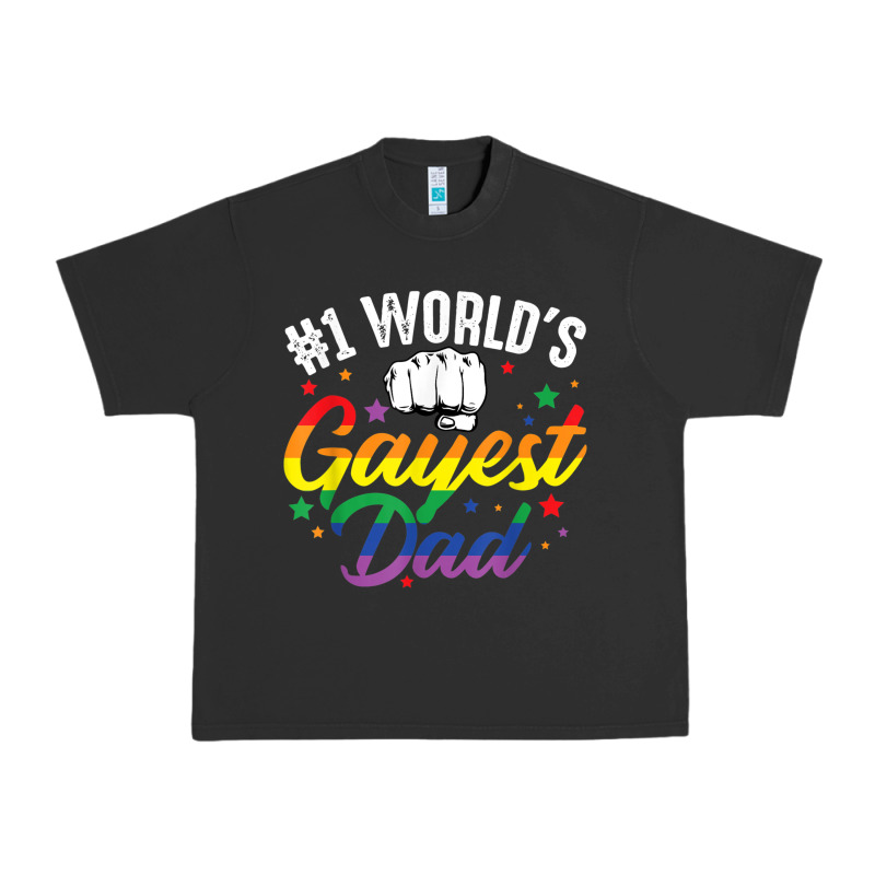 1 Worlds Gayest Dad Funny Fathers Day Lgbt Pride R Urban Heavy Tee by tuanDangUi | Teevron