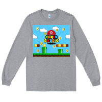 Heather Grey super daddio Long Sleeve Tee - TumblerDesignByShophia
