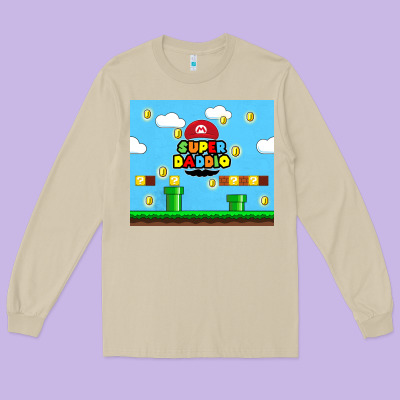Super Daddio Long Sleeve Tee Designed By Tumblerdesignbyshophia