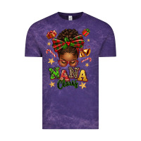 Cloud Purple Nana Claus Afro Messy Bun Vintage Tee - texasbilliewilder