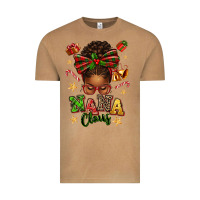 Vintage Camel Nana Claus Afro Messy Bun Vintage Tee - texasbilliewilder