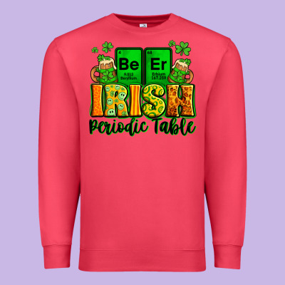 Beer Irish Periodic Table St. Patrick's Premium Sweatshirt Designed By Lillyallendesigns