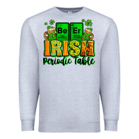Heather Grey Beer Irish Periodic table St. Patrick's Premium Sweatshirt - LillyAllenDesigns