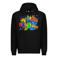 Black my child is non verbal but her mama aint afro hand rana Premium Hoodie - RanaPortraitStore