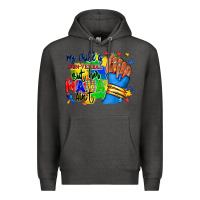 Charcoal Heather my child is non verbal but her mama aint afro hand rana Premium Hoodie - RanaPortraitStore