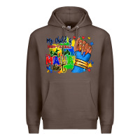 Coffee my child is non verbal but her mama aint afro hand rana Premium Hoodie - RanaPortraitStore