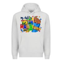Dove Grey my child is non verbal but her mama aint afro hand rana Premium Hoodie - RanaPortraitStore