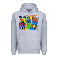 Heather Grey my child is non verbal but her mama aint afro hand rana Premium Hoodie - RanaPortraitStore