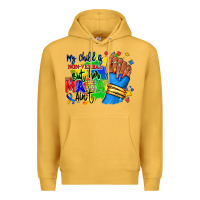 Mustard my child is non verbal but her mama aint afro hand rana Premium Hoodie - RanaPortraitStore