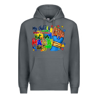 Rock my child is non verbal but her mama aint afro hand rana Premium Hoodie - RanaPortraitStore
