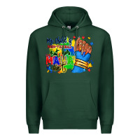 Sports Green my child is non verbal but her mama aint afro hand rana Premium Hoodie - RanaPortraitStore
