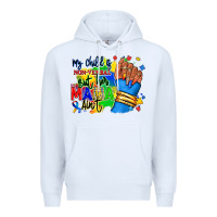 White my child is non verbal but her mama aint afro hand rana Premium Hoodie - RanaPortraitStore