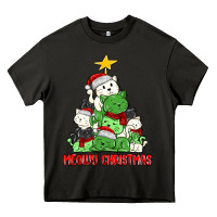 Asphalt meowy christmas cat tree Heavy Core Tee - MaliasSmallBusiness