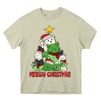 Mossy meowy christmas cat tree Heavy Core Tee - MaliasSmallBusiness