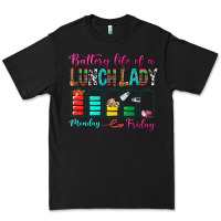 Black Battery Life Of A lunch Lady Premium Tee - BundleAndBundleShop