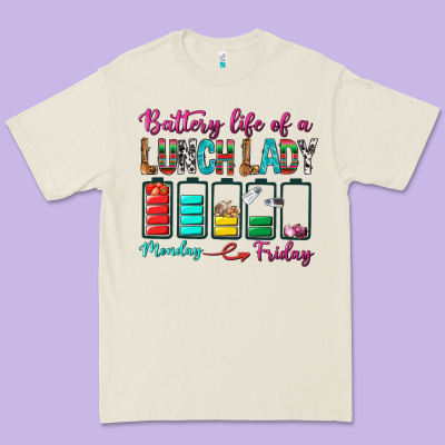 Battery Life Of A Lunch Lady Premium Tee Designed By Bundleandbundleshop