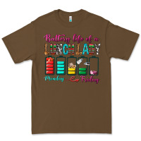 Cacao Battery Life Of A lunch Lady Premium Tee - BundleAndBundleShop