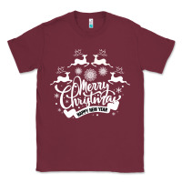Burgundy Merry Christmas Happy New Year Classic Tee - Bettercallsaul