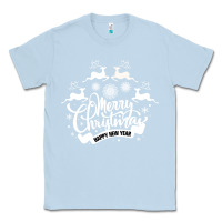 Dusty Blue Merry Christmas Happy New Year Classic Tee - Bettercallsaul