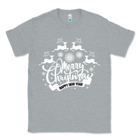 Heather Grey Merry Christmas Happy New Year Classic Tee - Bettercallsaul