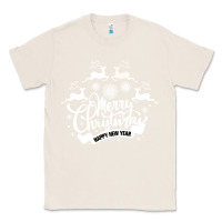 Natural Merry Christmas Happy New Year Classic Tee - Bettercallsaul