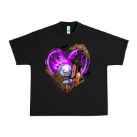 Black Halloween Heart with Witch Urban Heavy Tee - texasbilliewilder