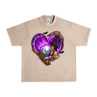 French Oak Halloween Heart with Witch Urban Heavy Tee - texasbilliewilder
