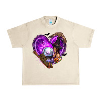 Sandshell Halloween Heart with Witch Urban Heavy Tee - texasbilliewilder