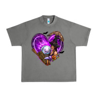 Tornado Halloween Heart with Witch Urban Heavy Tee - texasbilliewilder