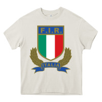 Cream italian,rugby,federation Heavy Core Tee - tuanDangUi