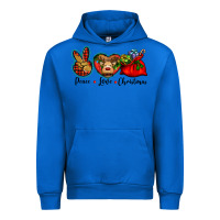 Cobalt peace love Christmas Urban Hoodie - BarkalooDesign