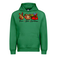 Emerald peace love Christmas Urban Hoodie - BarkalooDesign