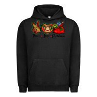Pigment Black peace love Christmas Urban Hoodie - BarkalooDesign