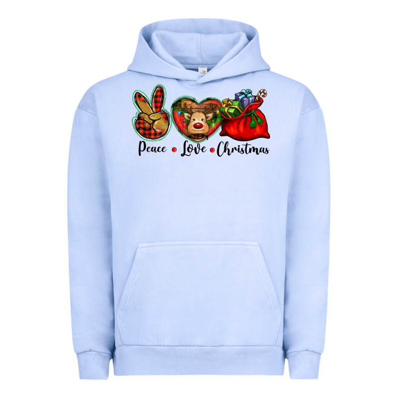 Peace Love Christmas Urban Hoodie by BarkalooDesign | Teevron