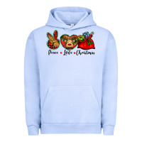 Pigment Grape Ice peace love Christmas Urban Hoodie - BarkalooDesign